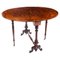 Antique 19th Century Victorian Burr Walnut & Inlaid Sutherland Table 1