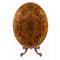 Antique Victorian Burr Walnut Oval Loo Dining Table & Chairs, Set of 5, Image 8