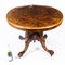 Antique Victorian Burr Walnut Oval Loo Dining Table & Chairs, Set of 5 12