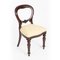 Antiker viktorianischer ovaler Loo Esstisch & Stühle aus Nusswurzelholz, 5er Set 14