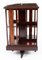 Antique 19th Century Victorian Marquetry Inlaid Revolving Bookcase, Image 13