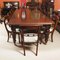 Antique 19th Century Extendable Dining Table & Chairs, Set of 13 2