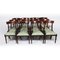 Antique 19th Century Extendable Dining Table & Chairs, Set of 13 13