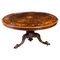 Antiker viktorianischer Tisch aus Wurzel- & Nussholz mit Intarsien, 19. Jh 1