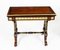 Antique 19th Century Amboyna Card Console Tables with Porcelain Plaques, Set of 2 3