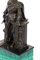 Antike französische Malachit & Bronze Skulptur eines Ritters in Rüstung, 19. Jh 6