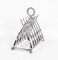 Silver Plated Crossed Rifles Toast Rack, 20th Century 9