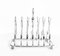 Silver Plated Crossed Rifles Toast Rack, 20th Century 5