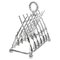 Silver Plated Crossed Rifles Toast Rack, 20th Century 1