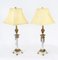 Corinthian Column Ormolu & Glass Table Lamps, Mid-20th Century, Set of 4 3