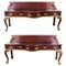 Mahogany and Gilt Serving Tables, 19th Century, Set of 2 1
