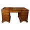 Victorian Revival Burr Walnut Pedestal Desk 1