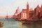 Alfred Pollentine, Gran Canal de Venecia, siglo XIX, óleo sobre lienzo, enmarcado. Juego de 2, Imagen 5