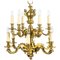 Early 20th Century French Louis XIV Style Twelve Branch Ormolu Chandelier 1