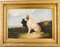 J. Langlois, Two Terriers, 19th Century, Oil on Canvas, Framed 1