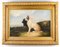 J. Langlois, Two Terriers, 19th Century, Oil on Canvas, Framed 10