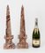 Pink Marble Obelisks, Mid-20th Century, Set of 2 12