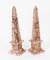Obelisken aus rosa Marmor, Mitte 20. Jh., 2er Set 2