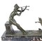 Art Deco Bronze Figure of Maiden & Lamb by Henri Fugere, 1920s 4