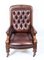 19th Century Victorian English Leather Armchairs, Set of 2, Image 3