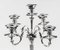 Candelabro victoriano plateado con cinco luces de Elkington, siglo XIX. Juego de 2, Imagen 5