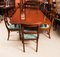 Regency Flame Mahogany Dining Table & 12 Chairs, 19th Century, Set of 13 2