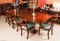 Regency Flame Mahogany Dining Table & 12 Chairs, 19th Century, Set of 13 3