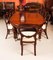 Oval Extending Dining Table & 10 Balloon Back Dining Chairs, 19th Century, Set of 11 2