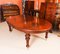 Oval Extending Dining Table & 10 Balloon Back Dining Chairs, 19th Century, Set of 11 5