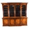 Victorian Four Door Burr Walnut Library Bookcase, 19th Century 1