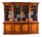 Victorian Four Door Burr Walnut Library Bookcase, 19th Century 2