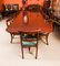 Three Pillar Mahogany Dining Table & 14 Chairs from Arthur Brett, 20th Century, Set of 15 2