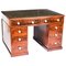 Victorian Flame Mahogany Partner Pedestal Desk, 19th Century, Image 1