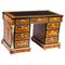 Ebonized Burr Walnut & Olive Wood Ormolu Mounted Pedestal Desk 1