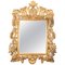 Espejo decorativo florentino de madera dorada, Imagen 1