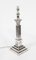 Lámpara de mesa victoriana con columna corintia bañada en plata, siglo XIX, Imagen 4