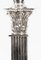 Lámpara de mesa victoriana con columna corintia bañada en plata, siglo XIX, Imagen 8
