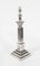 Lámpara de mesa victoriana con columna corintia bañada en plata, siglo XIX, Imagen 19