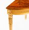 Giltwood Marquetry Half Moon Console Tables, 20th Century, Set of 2 6