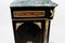20th Century Marble Topped Boulle Ebonised Pier Side Cabinet 18
