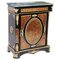 20th Century Marble Topped Boulle Ebonised Pier Side Cabinet 1