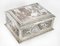 19th Century French Silvered Copper Jewellery Box 19