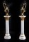 20th Century White Marble & Ormolu Mounted Pedestals, Set of 2 2