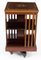 19th Century Victorian Revolving Bookcase Flame Mahogany 4