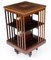 19th Century Victorian Revolving Bookcase Flame Mahogany, Image 12