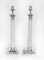 Lámparas de mesa corintias de vidrio opalino plateado, siglo XX. Juego de 2, Imagen 16