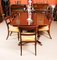 19th Century Regency Twin Pillar Dining Table & Chairs, Set of 9 2