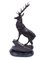 Large Bronze Stag Statuettes in Moigniez Style, Set of 2 6