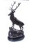 Large Bronze Stag Statuettes in Moigniez Style, Set of 2 10