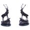 Large Bronze Stag Statuettes in Moigniez Style, Set of 2 1